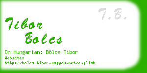 tibor bolcs business card