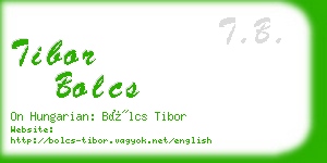 tibor bolcs business card